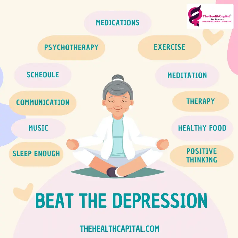 Depression symptoms - treatment by the health capital